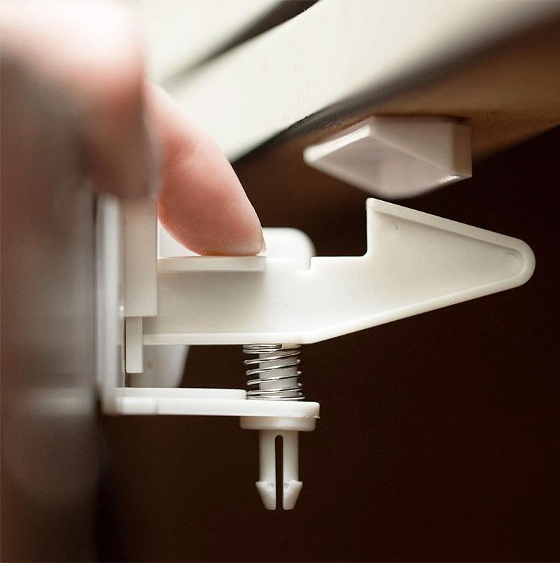 3Pcs Adhesive Safety Lock for Drawer Cabinet Door Invisible Buckle Closet Locks Security Lock
