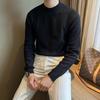 Irregular Tassel Solid Color Half Turtleneck Men's Sweater - Slim Fit, Warm, Trendy Style for Autumn and Winter
