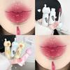 Mirror Water Lip Gloss Cute Cat Crystal Jelly Lipstick Hydrating Plumping Moisturizing Lip Tint Waterproof Non Stick Cup Makeup