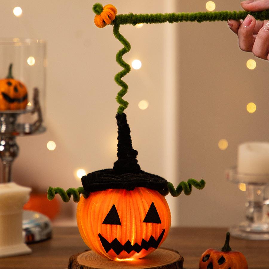 Halloween decorative pumpkin lanterns, small gift arrangements, twist sticks, DIY material packs, ornaments, props, handmade ornaments