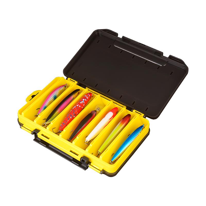 TAIYU Fishing Tackle Box 14 Compartments Fishing Accessories Lure Hook Storage Case Double Sided Fishing Tool Organizer Boxes
