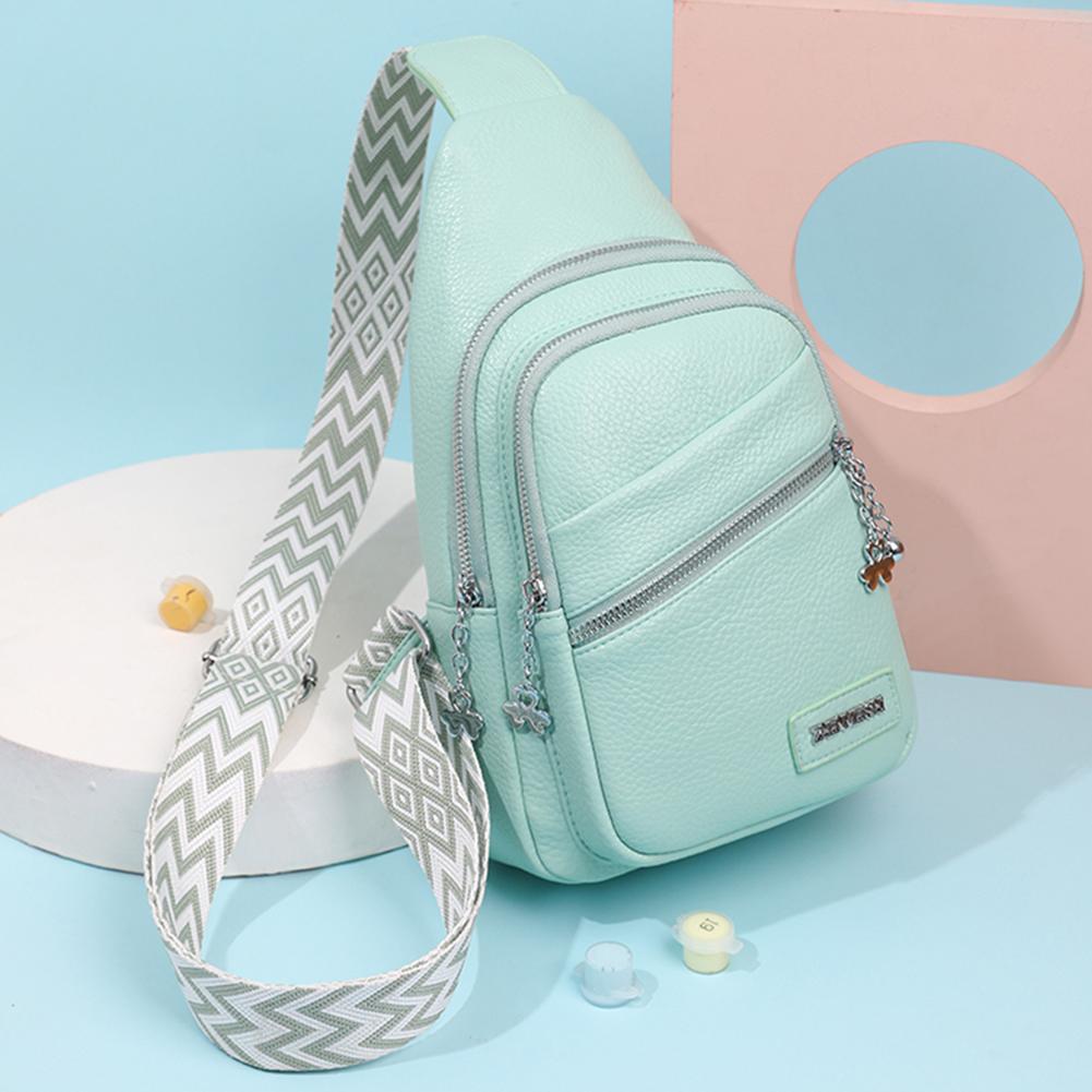 

Большая сумка через плечо с регулируемым плечевым ремнем, нагрудная сумка из искусственной кожи, модные однотонные сумки для девочек, женские сумки зелёный