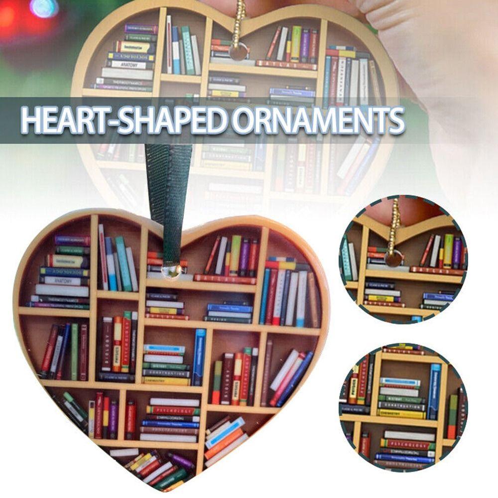 

Горячие керамические рождественские подарки в форме сердца, декор для рождественской елки, книжная полка, подвесное украшение, украшения