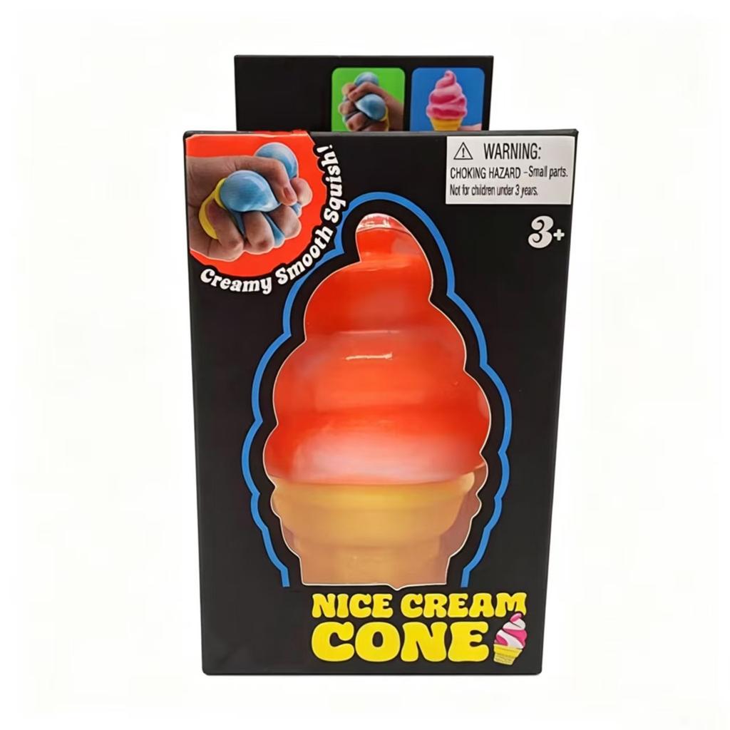 Ice Cream Squishy Stress Relief Toys, Cute Fidget Toys Squishies for Kids Youth Adults, Sugar Squishies Handheld Stress Ball for Anxiety Relief Focus