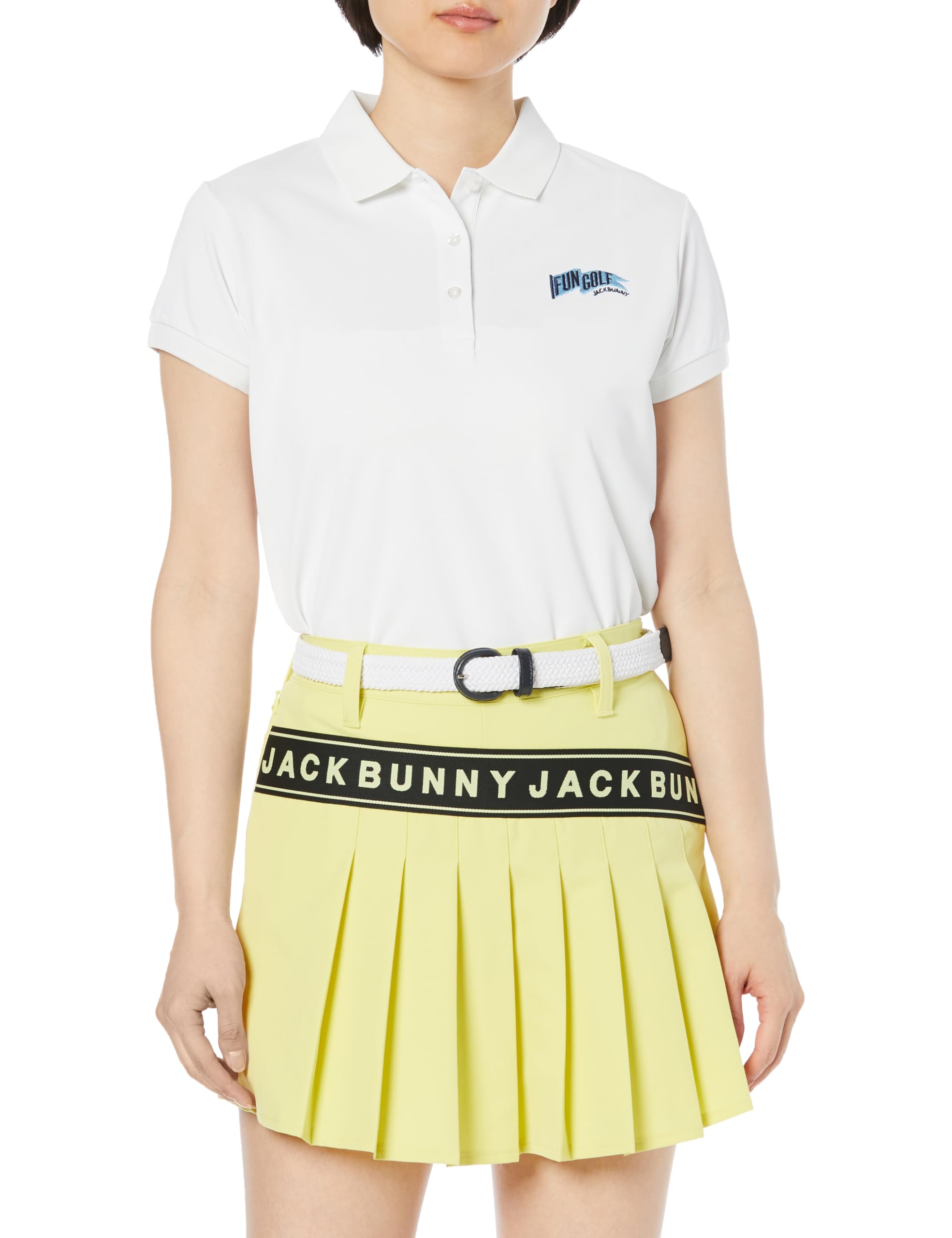 

Jack Bunny Women s Zero Aqua Short Sleeve Polo Shirt, Size 263-4160414, 030, White, Size Small