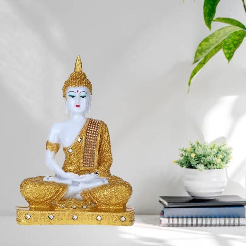 Blessing Buddha Statue Showpiece Idol Home Decoration Items for Living Room/Buddha Large Statue Showpiece