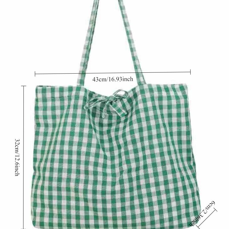 Summer New Red and White Grid Strap Bag, Korean Style Artistic Women's Bag, Fashiable Retro Versatile College Style Bags