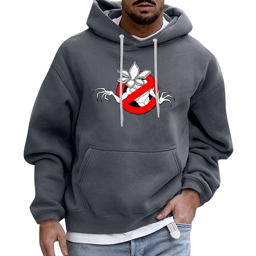 Herren Sport Freizeit Langarm Kapuzenpullover mit Tasche