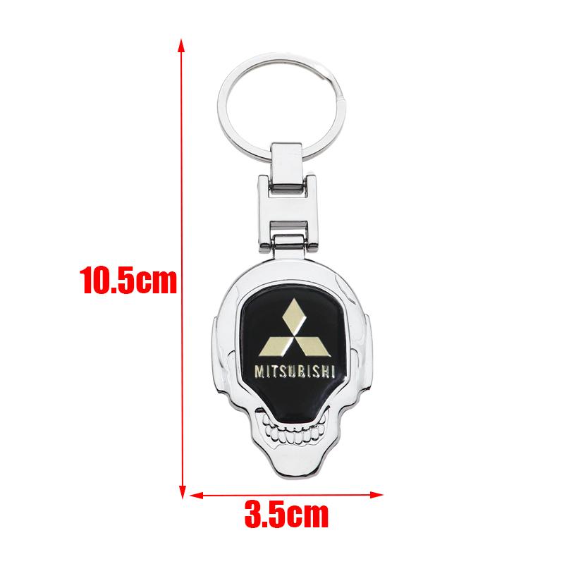 1pcs new metal Zinc Alloy Car KeyChain sticker Key Chain Keyring Key Ring Creative Emblem Auto Badge accessories For Mitsubishi