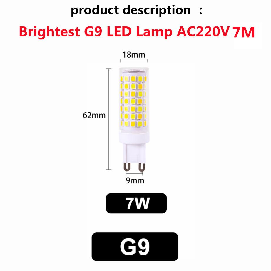 G9 led bulb 3W 5W 7W  220V G9 led lamp SMD2835 G9 LED Corn light Replace 30W 40W 50W 70W 80W halogen light high brightness