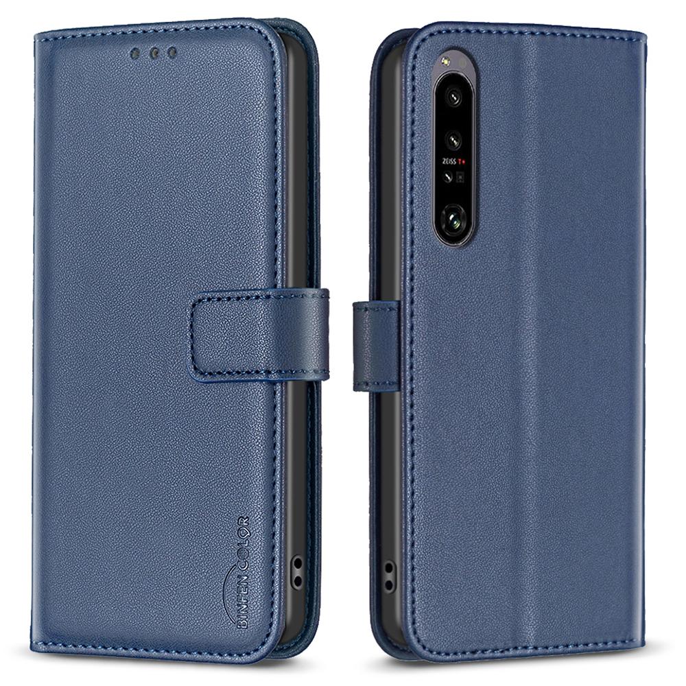 BINFEN COLOR BF17 For Sony Xperia 1 VI Magnetic Phone Case Leather Flip Stand Cover