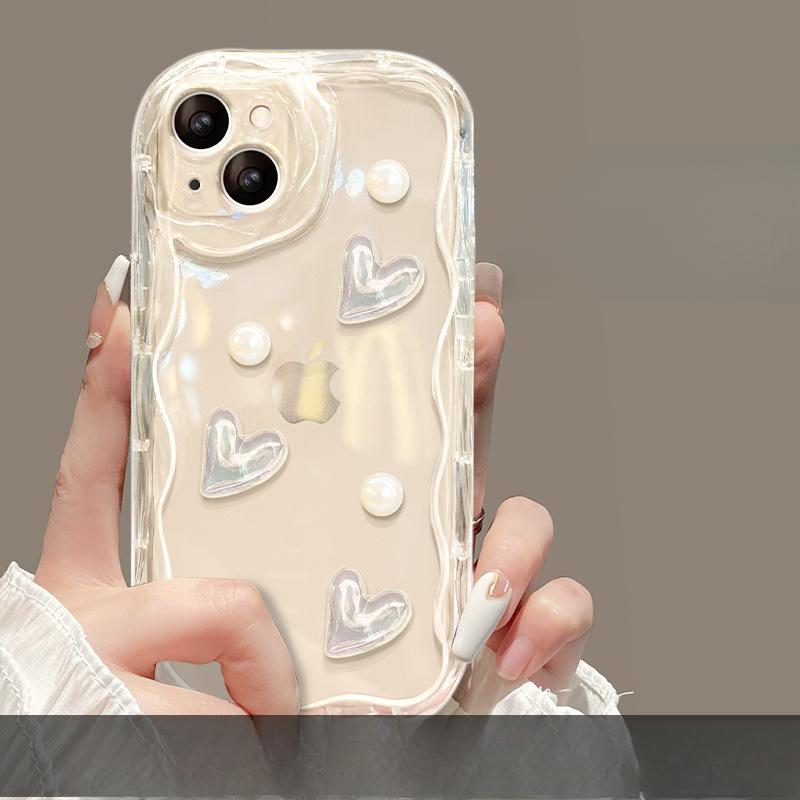 

Подходит для чехла для телефона iPhone 16 Лазерная любовь 13 Apple 15 Promax Защитный чехол 14 Высокоуровневый браслет iPhoneSE 2022