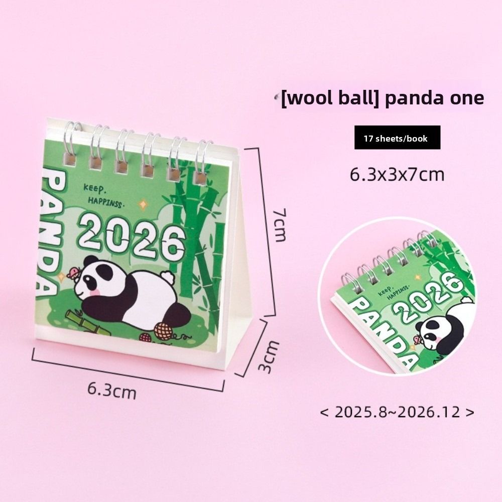 Small Mini Calendar Standing Flip Coil Calendar New Schedule Planner  for Office School Supplies