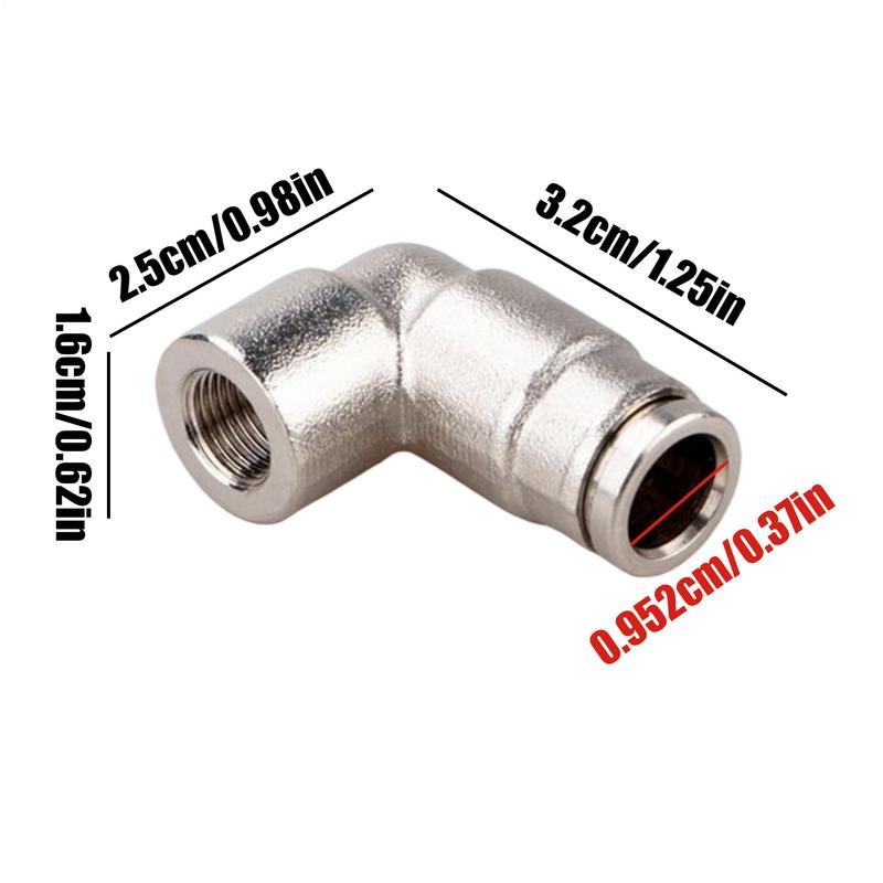 5pcs Brass Spray Nozzle Connector 1/8" Brass Brass Spray Nozzle Sliding Fitting Kit High Pressure PE Atomization Connector