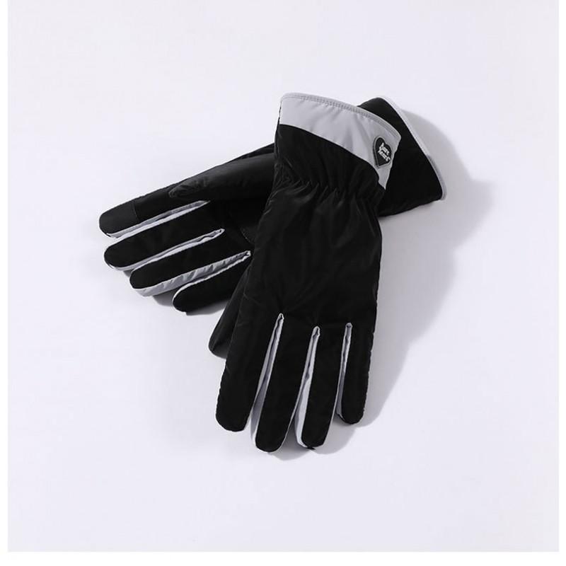 Warm Touchscreen Gloves Women Bow Decor Fleece Lined Windproof Cycling Driving