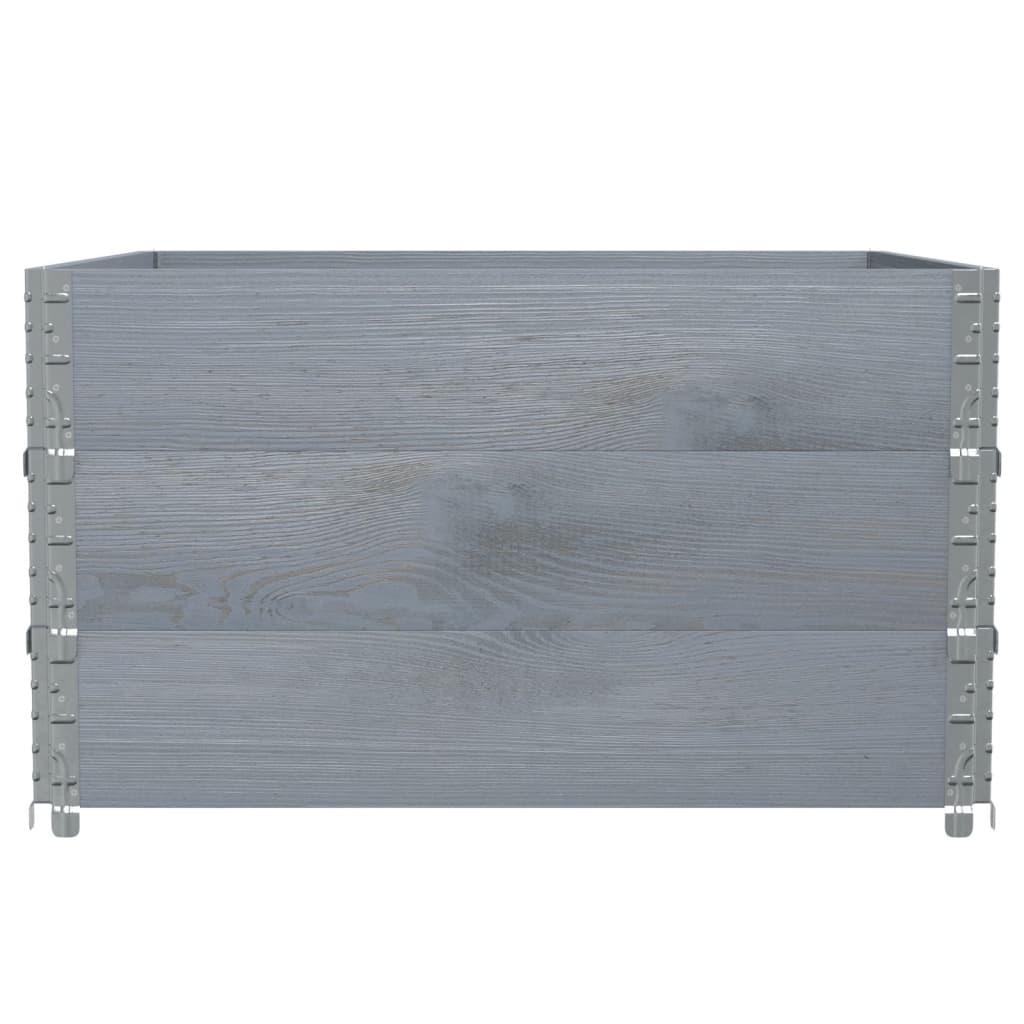 Planter Box Gray 100x100 Cm Solid Pine Wood