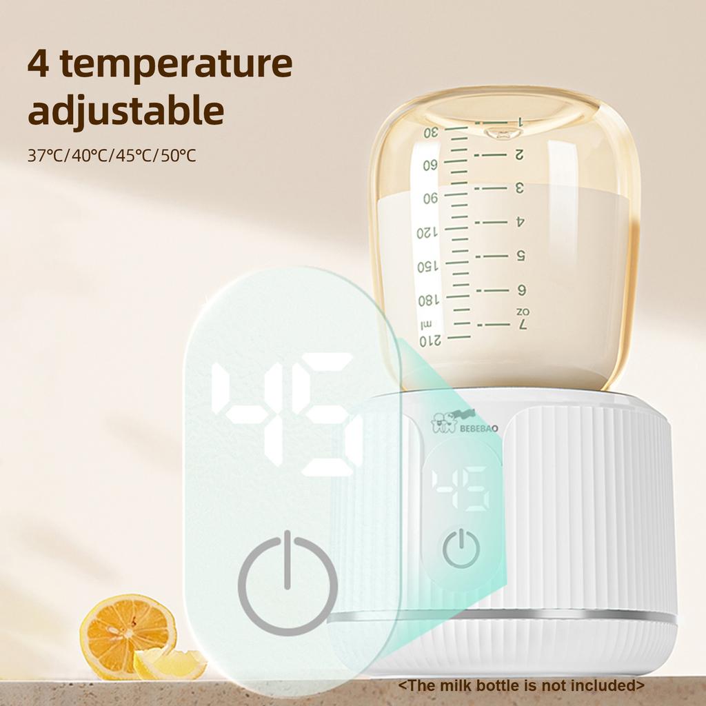 BEBEBAO YH-N01 Portable Baby Milk Bottle Warmer Wireless Milk Heater 4 Levels Temperature