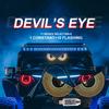 2PCS Devil's Eye Car LED Decorative Light Rear Warning Lamp USB Plug-in Strobe for Car Windshield Red Devil Eye Atmosphere Lamp