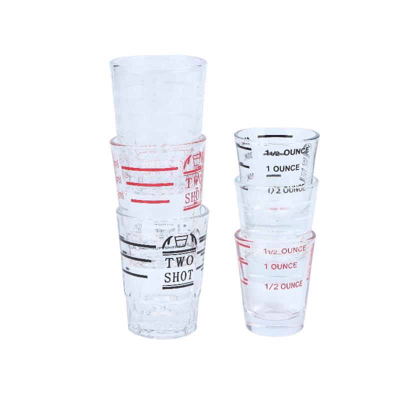 45/60Ml Thickened Glass Measuring Cups With Measurement Marks Perfect For Coffee Brewing Cocktail Mixing Home Bar Appliances