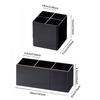Black Pen Holder Plastic Pen Container Multi-functional Makeup Brush Holder  School Office