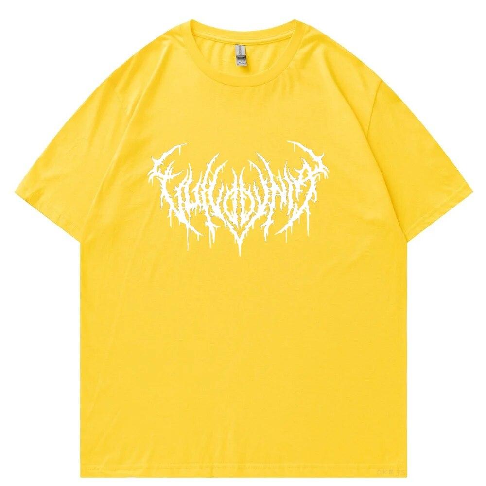 Hip Hop Gothic Street Punk Unisex T-shirts Korean Black Oversized Tshirt Toppar Harajuku Grafisk Tshirt WoUnisex Unisex Tops Tee