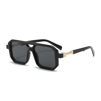 Retro Square Frame Sonnenbrille Männer und Frauen mit dem gleichen europäischen und amerikanischen Doppelstrahl Sonnenbrille Trend zu tragen dekorative