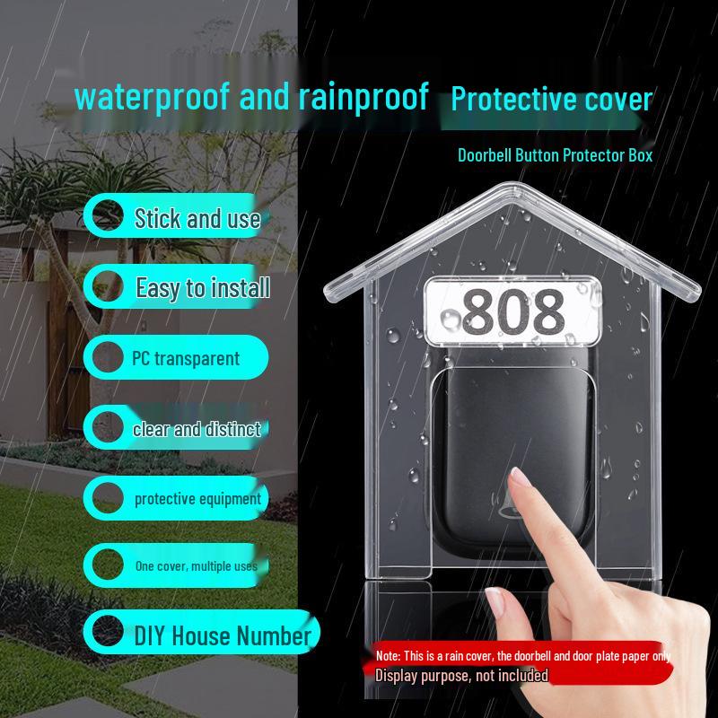 Transparent Outdoor Wireless Doorbell Waterproof Cover