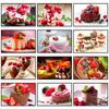 Strawberry Ice Cream Themed Decorative Painting Picture Cakery Decor Restaurant Dessert Shop Decoration Canvas Printing