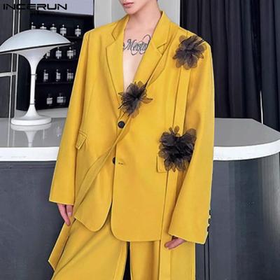 Ανδρικά λουλούδια με κορδέλα με πέτο, με μακρυμάνικο κουμπιά με κουμπιά επάνω, Λεπτά παλτό