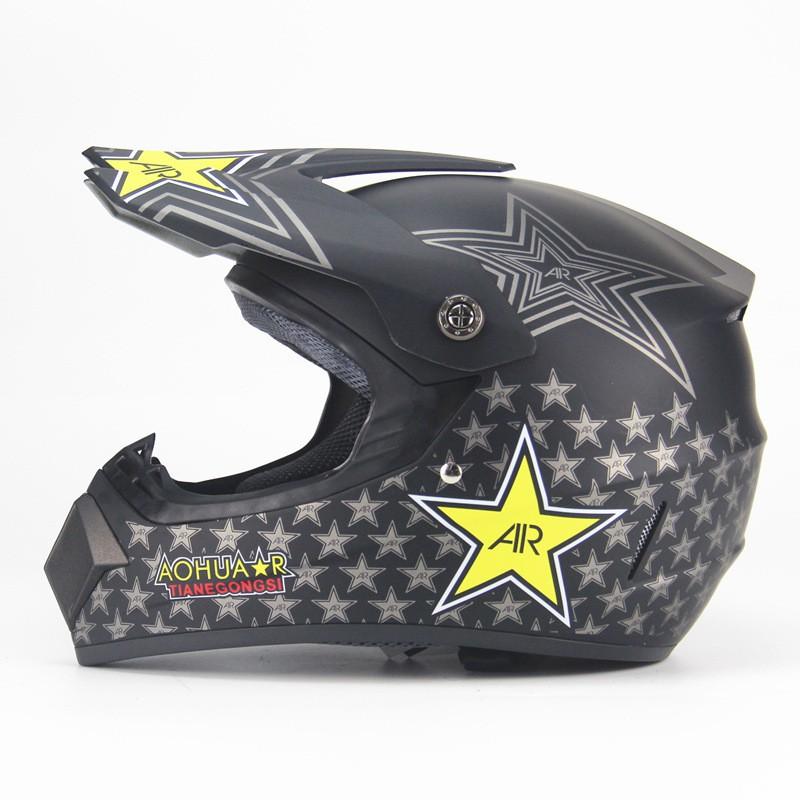 Full Face Mountain Bike Helmet DH Downhill Cycling ABS Safety With Printing S M L XL