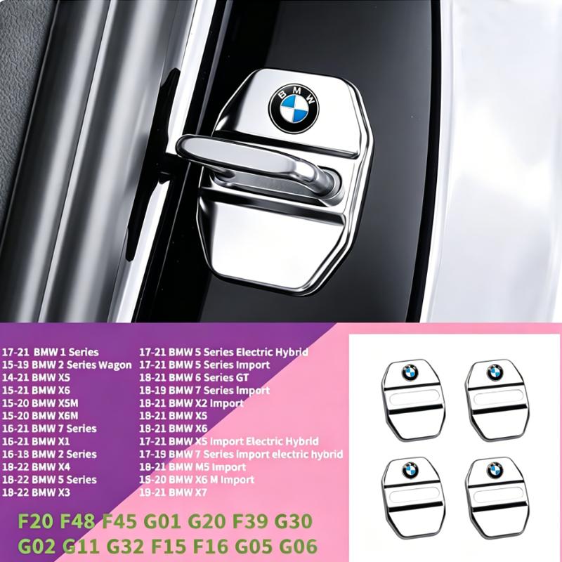 SNLL4 Car Door Lock Cover Stickers For BMW X1 X3 X4 X5 3 5 Series G05 G07 G11G22G26 G45 G20 G32 F48 G01 G02 G30 G60 Accessories