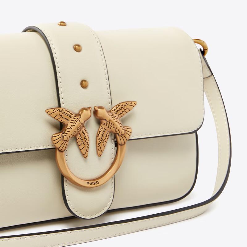 PINKO Soft Leather Swallow Crossbody Bag
