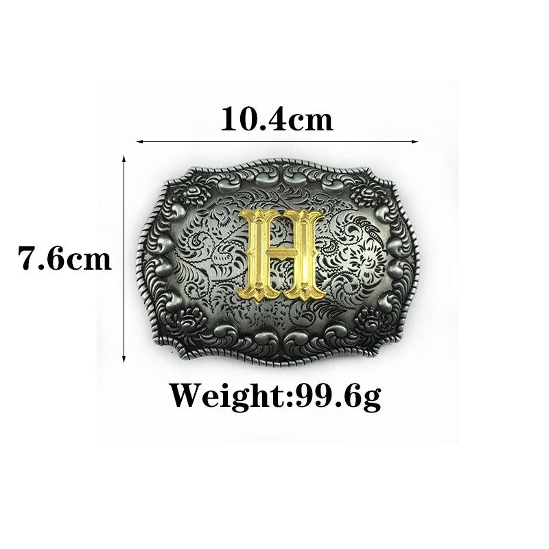 Western Cowboy Zinc Alloy Buckle Cowhide Patterned Elastic Belt for Men - Retro Knight Style