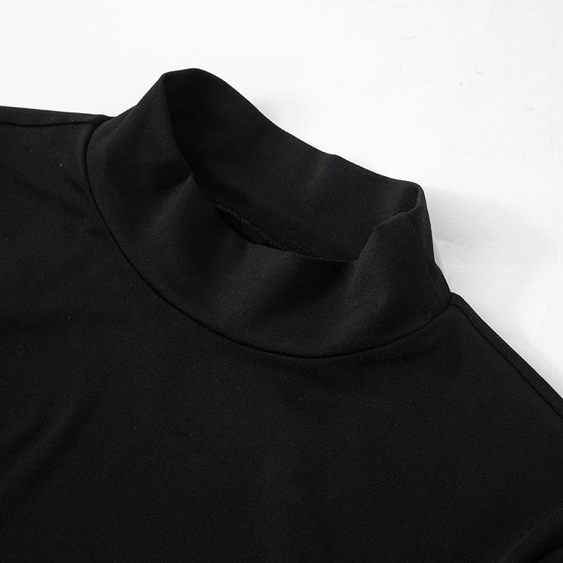 Sexy štíhlé šaty s dlouhým rukávem a dutým zadním dílem