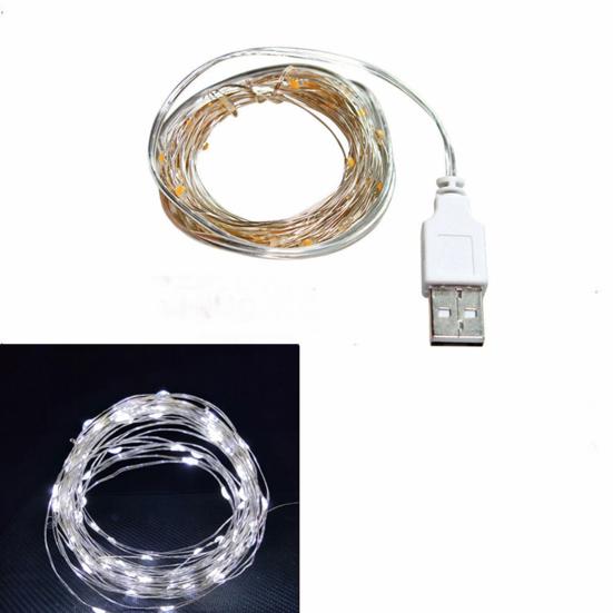 

Струнный светильник, безопасный водонепроницаемый медный провод, гирлянды для рождественского декора 1 белый