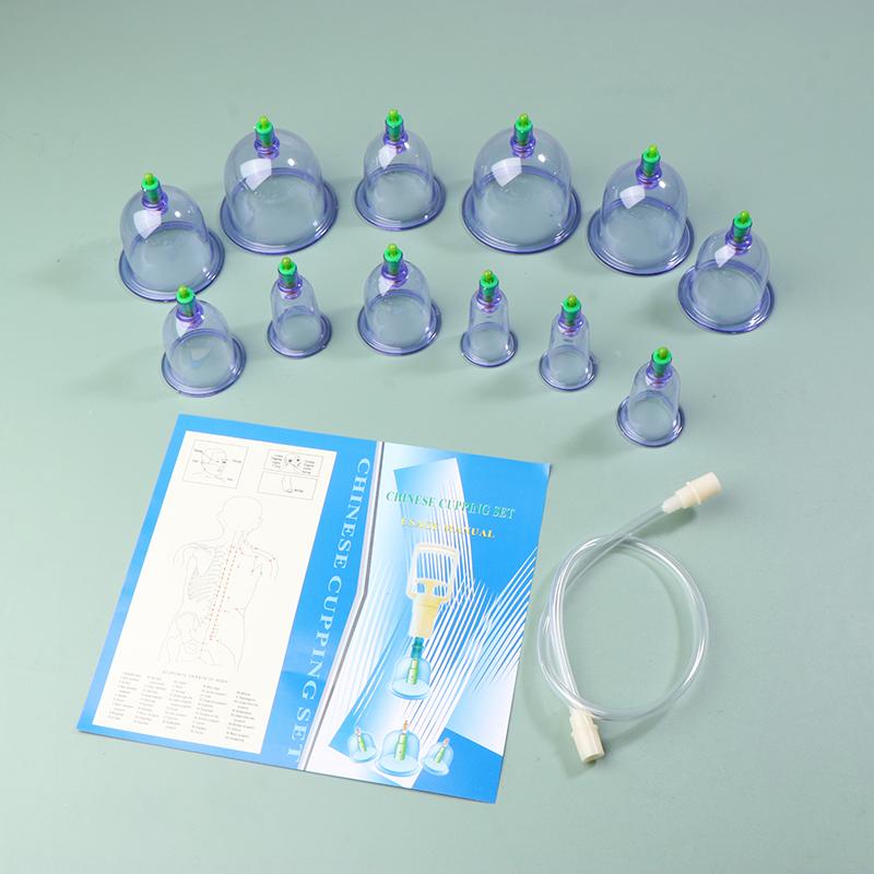 12-teiliges Vakuum-Schröpfset mit Pumpsaugnapf, Rückenmassage-Körperbecher, Detox- und Anti-Cellulite-Therapiedosen, Gläser für die gesunde Pflege