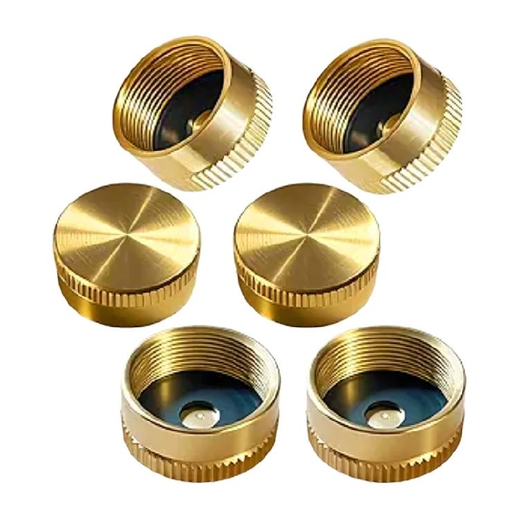 

Brasses Propanes Bottle Cap With Rubber Seal Propanes Cylinder Covers With Sealing Gasket For Grilling And Camping Use 1