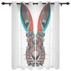 Modern Window Curtains Bunny Rabbit with Flowers Watercolor Luxury Fashion Curtains for Living Room Bedroom Kitchen Drapes