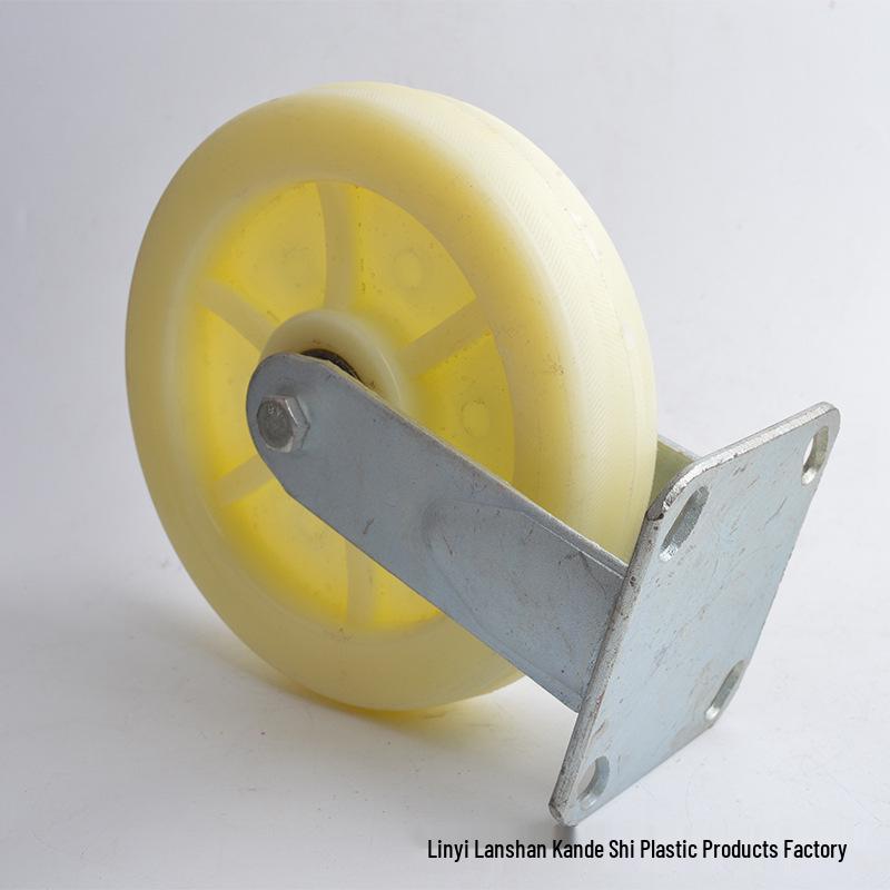 Industrial Nylon Flatbed Double Brake Swivel Caster Wheel with Ball Bearings