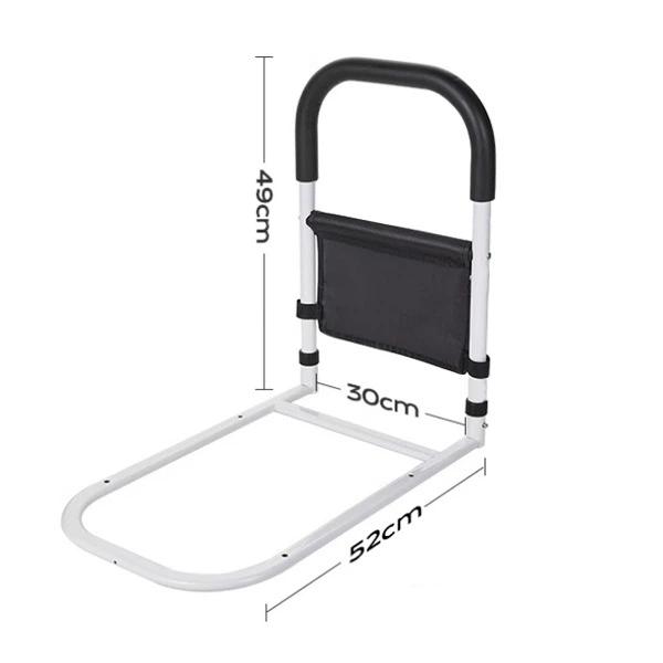 Adjustable Bedside Safety Grab Bar With Storage Pocket, Anti-Fall Support Handle For Seniors, Disabled & Pregnant Women, Fits Most Beds