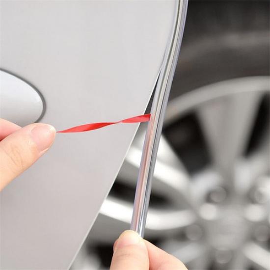 2M Chrome Car Door Body Guard Scratch Protector Strips Molding Trim Accessories