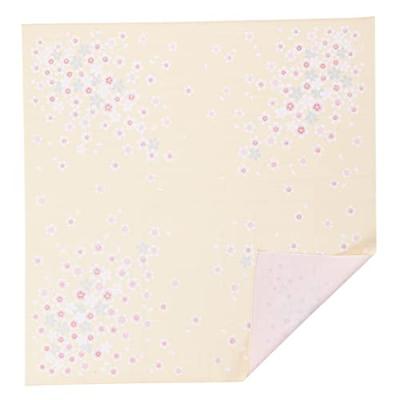 Sanbi Large Weeping Cherry Blossom Furoshiki Cotton Shantung Made In Japan (90cm Wide), Furoshiki, Cream,