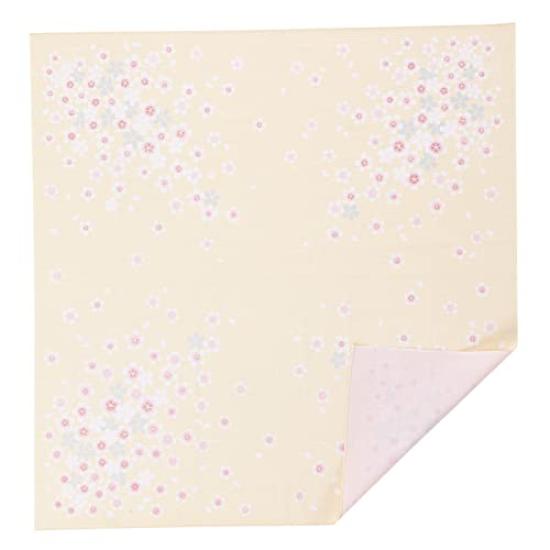 

Sanbi Large Weeping Cherry Blossom Furoshiki Cotton Shantung Made in Japan (90cm Wide), Furoshiki, Cream,
