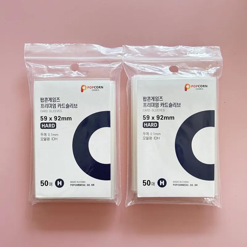 Korea Clear Kpop Photo Card Sleeve Anti-scratch Transparent Protector Bag For Popcorn Diy Game FootBall Korean idol Card Holder