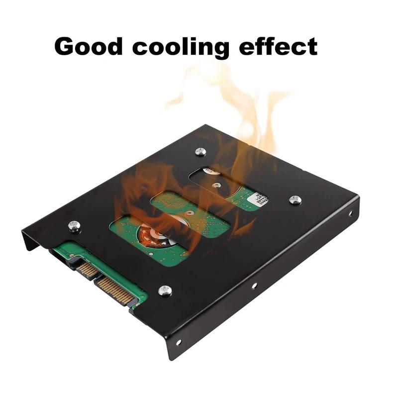 2.5 Inch To 3.5 Inch Metal Mounting Bracket Hard Drive Adapter Ssd Hdd Holder Accessories