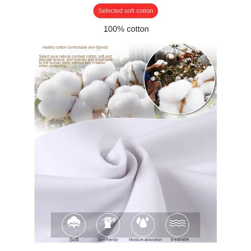 Dam Kortärmad Bomull Kortärmad Lös Enfärgad T-shirt Rund Hals Bekväma Toppar