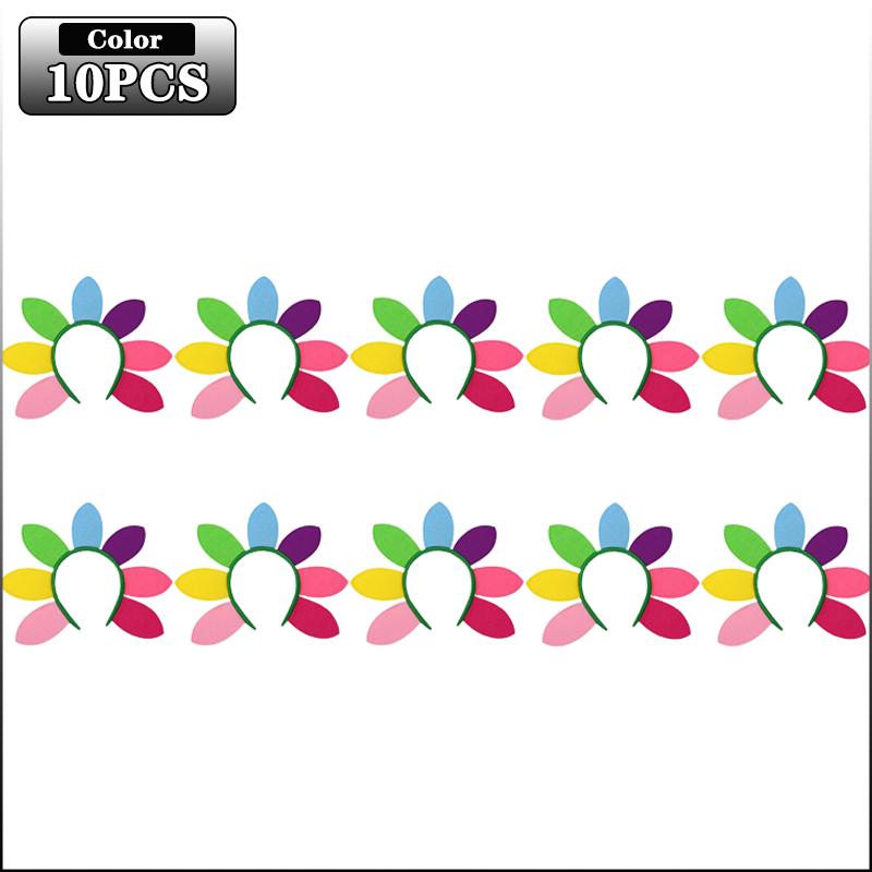 Sunflower Hair Bands Rainbow Colour Hair Bands Birthday Festival Party Cute Headband Stage Hair Decoration Children's Day Gift