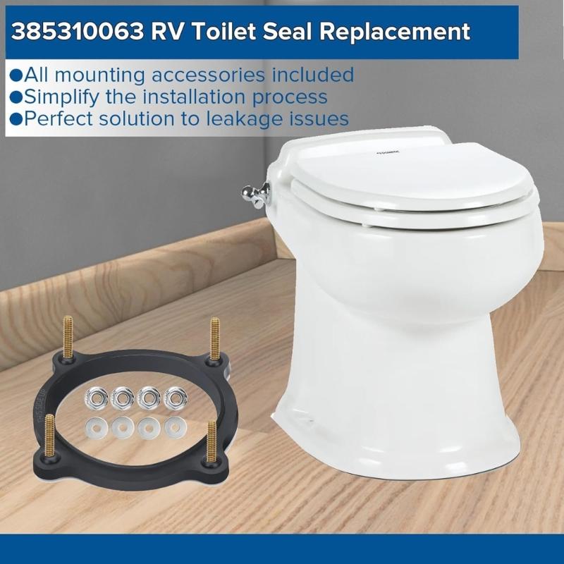 Kit di Sostituzione Guarnizioni Flangia a Pavimento Sigillate Perfettamente 385310063 La Sostituzione Garantisce un Uso Igienico e Confortevole Durevole