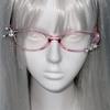 1/2Pcs Harajuku Japanese Charm Girl Hello Kitty Glasses Pink Shiny Bow Retro Y2K Hello Kitty Decorative Glasses Birthday Gift