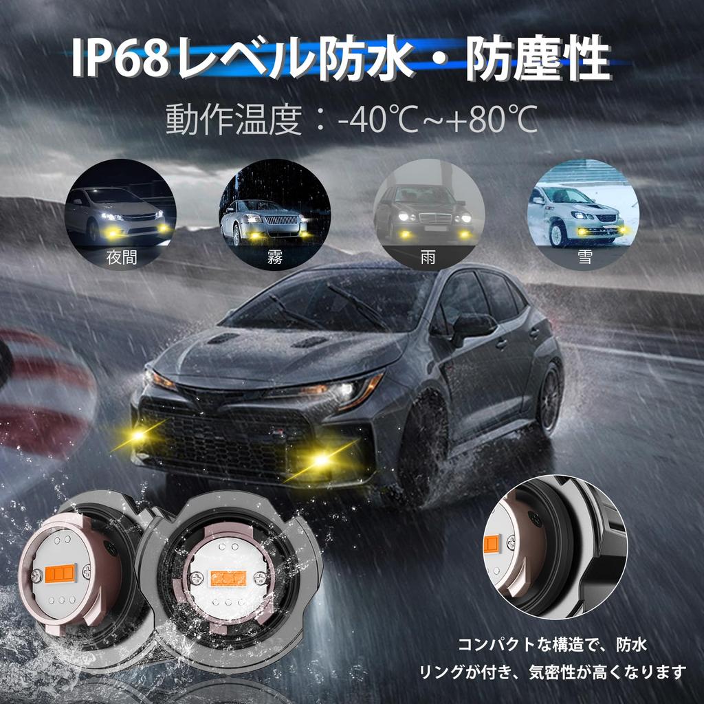 Novsight L1B LED Fog Lamp, White (9000 LM/6,500k), Memory Function, Vehicle Inspection Compatible, DC